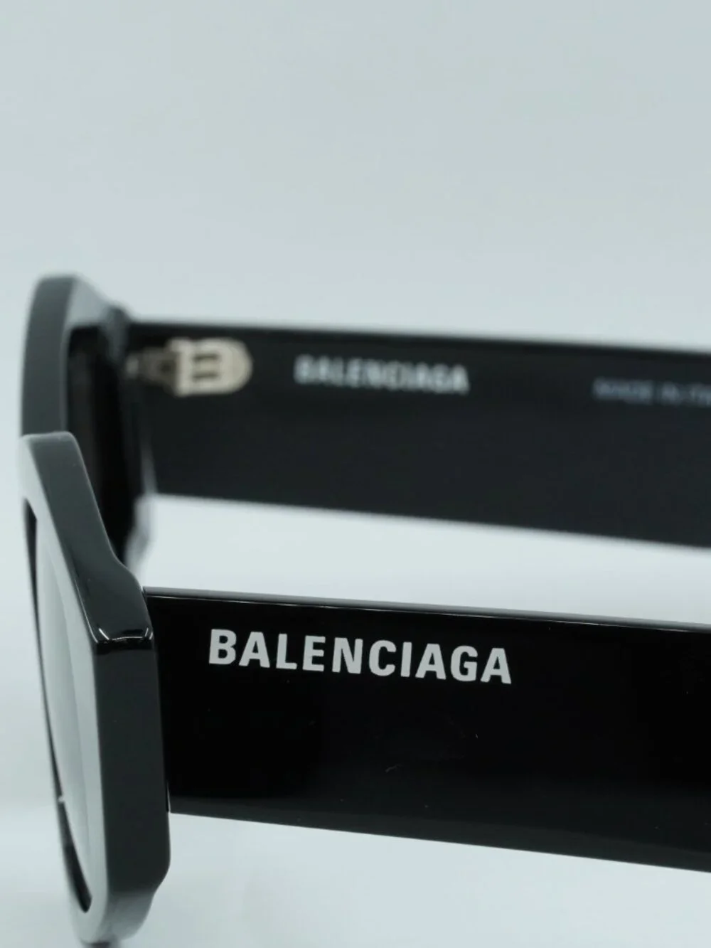Balenciaga BB0106S 001 Cat Eye Sunglasses - Black / Grey